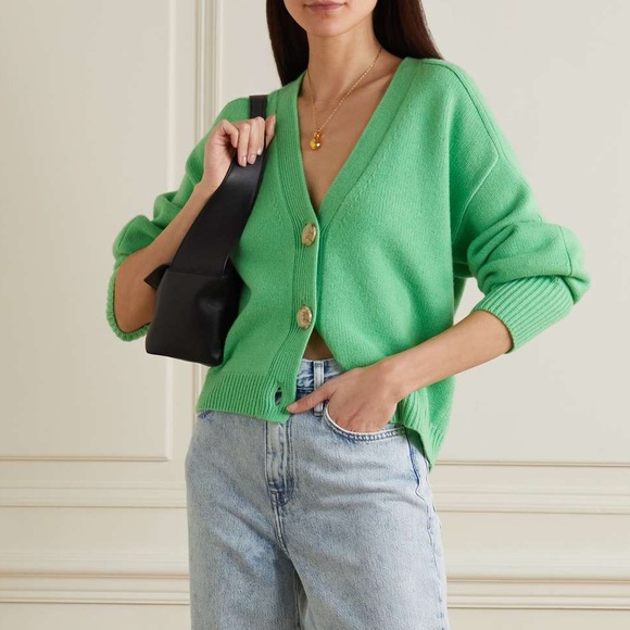 Loulou Studio Sweaters - Worn twice LouLou Studio green Zanzibar wool blend knit cardigan